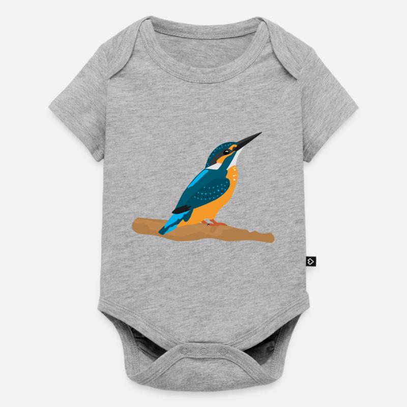 Eisvogel - Baby Premium Kurzarmbody - Grau meliert