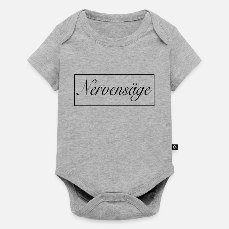 Nervensäge - Baby Premium Kurzarmbody - Grau meliert