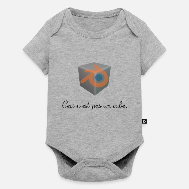 This is not a cube - Baby Premium short-sleeve bodysuit - heather grey