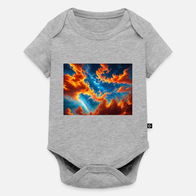 blue red sky with a creature generated ai - Baby Premium short-sleeve bodysuit - heather grey