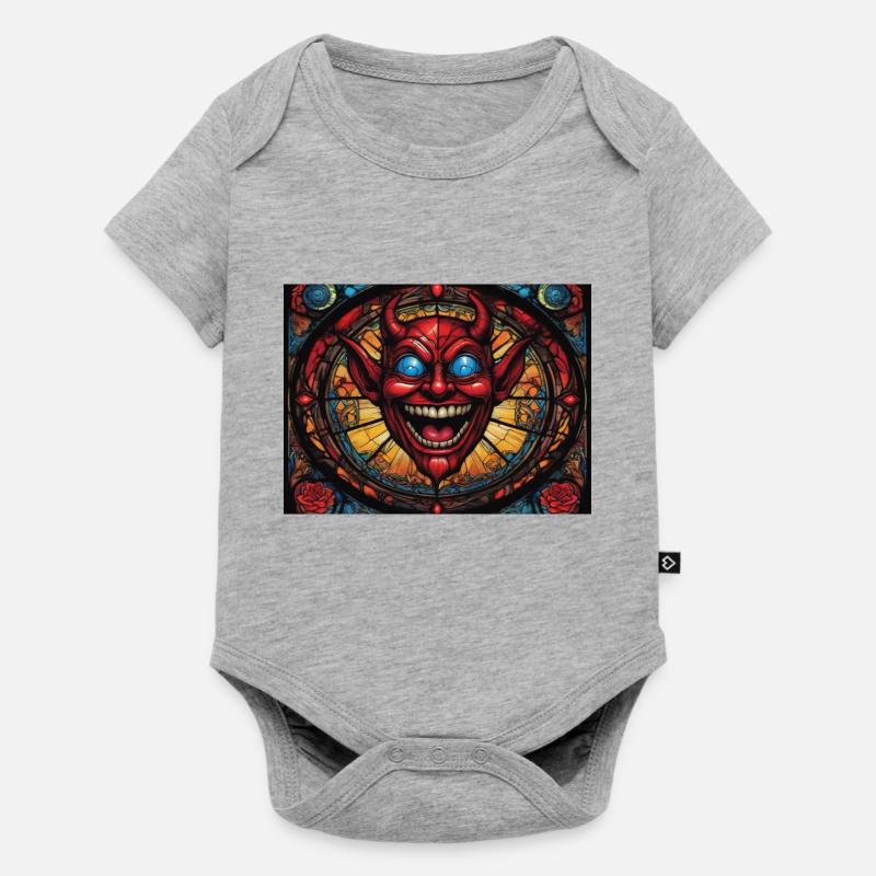 Red Head Devil - Baby Premium short-sleeve bodysuit - heather grey