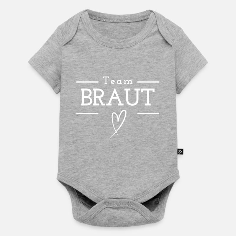 Mariée d’équipe - Body à manches courtes Premium Bébé - gris chiné