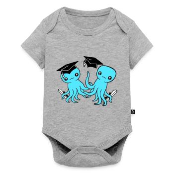 2 Octopus a réussi deux études secondaires - Body à manches courtes Premium Bébé - gris chiné - Devant