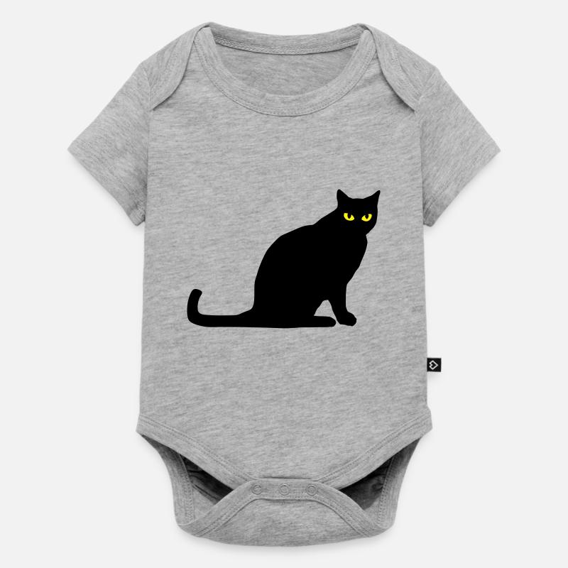 katze_c_2c - Body à manches courtes Premium Bébé - gris chiné