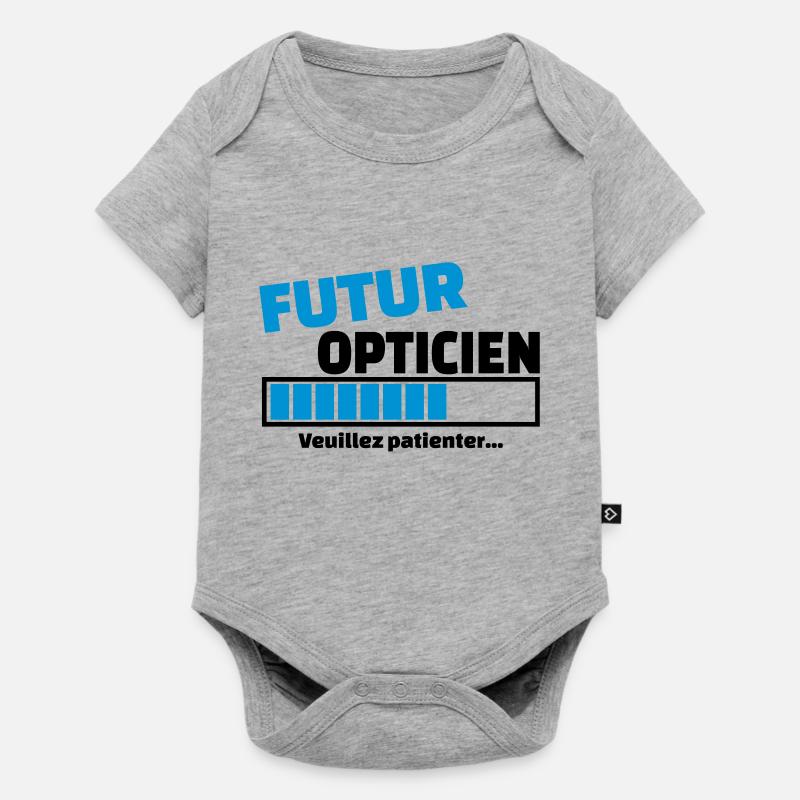 futur opticien - Body à manches courtes Premium Bébé - gris chiné