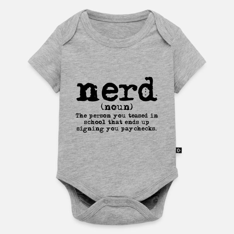Définition de nerd - Body à manches courtes Premium Bébé - gris chiné