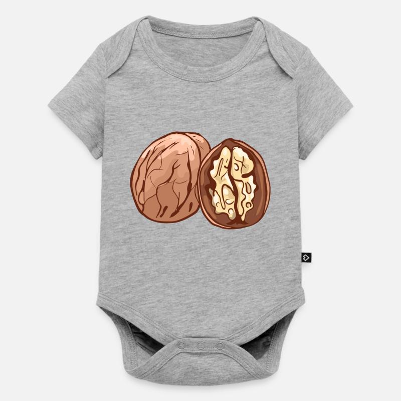 Noix de noix - Body à manches courtes Premium Bébé - gris chiné