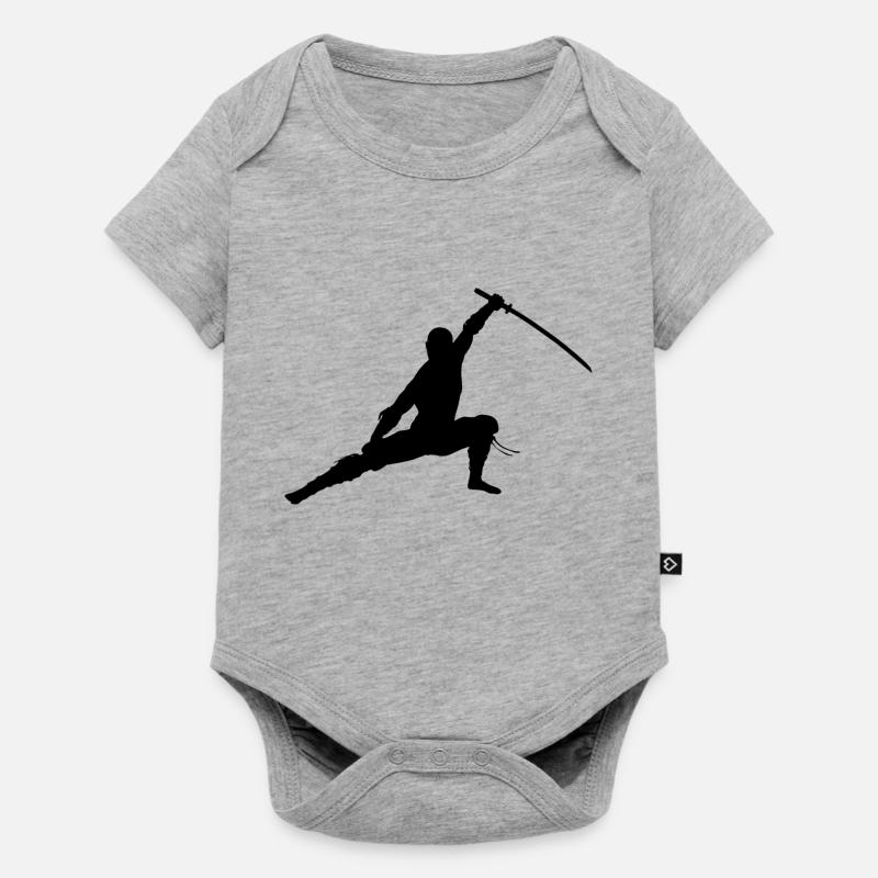 Ninja - Body à manches courtes Premium Bébé - gris chiné