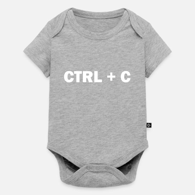 CTRL + C - Body à manches courtes Premium Bébé - gris chiné