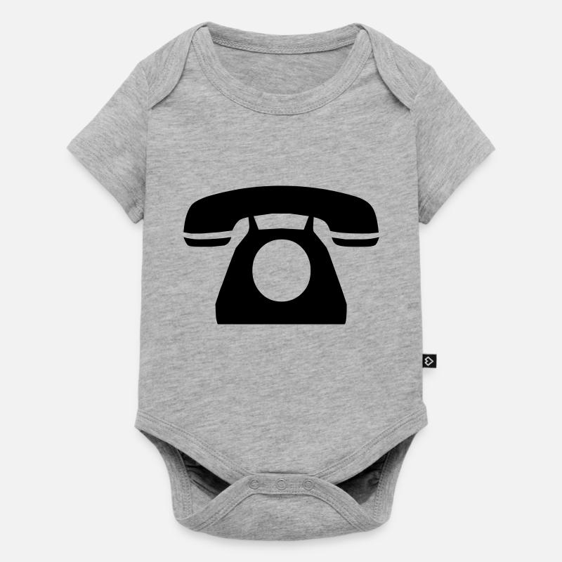 telephone - Body à manches courtes Premium Bébé - gris chiné