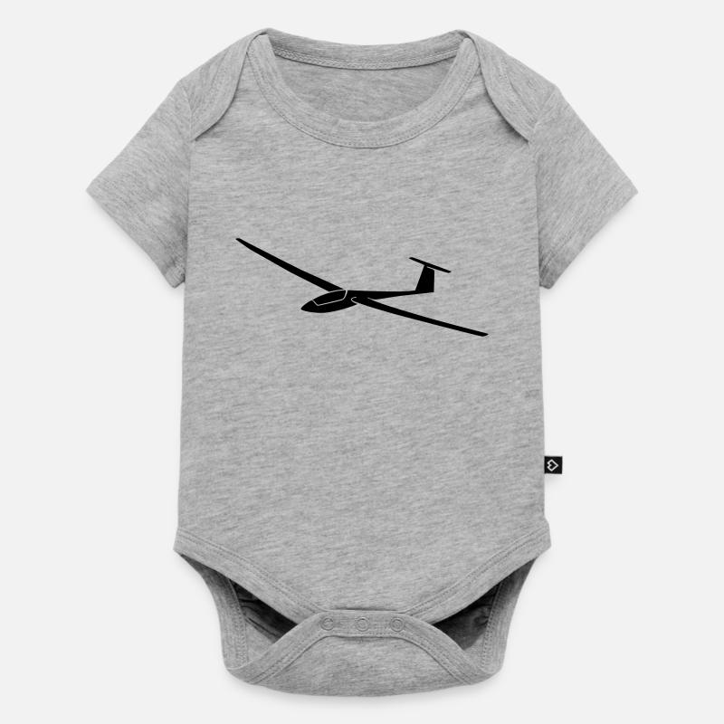 segelflugzeug_8 - Body à manches courtes Premium Bébé - gris chiné