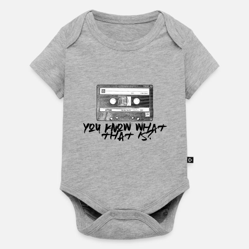 Cassette - Te connais-tu encore? - Body à manches courtes Premium Bébé - gris chiné