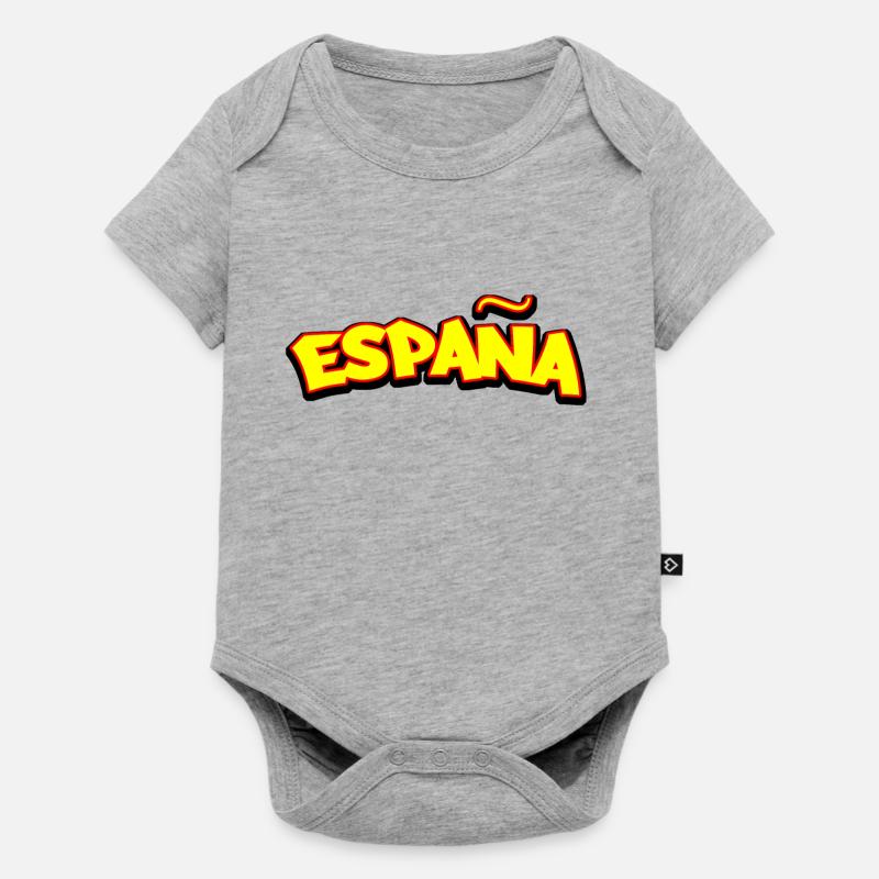 drapeau espagne españa - Body à manches courtes Premium Bébé - gris chiné