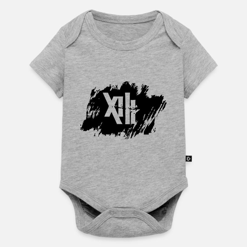 13#2 - Body à manches courtes Premium Bébé - gris chiné