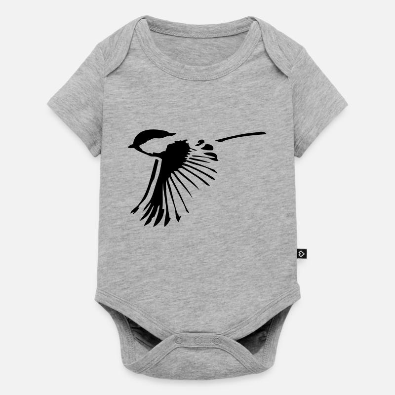 oiseau - Body à manches courtes Premium Bébé - gris chiné