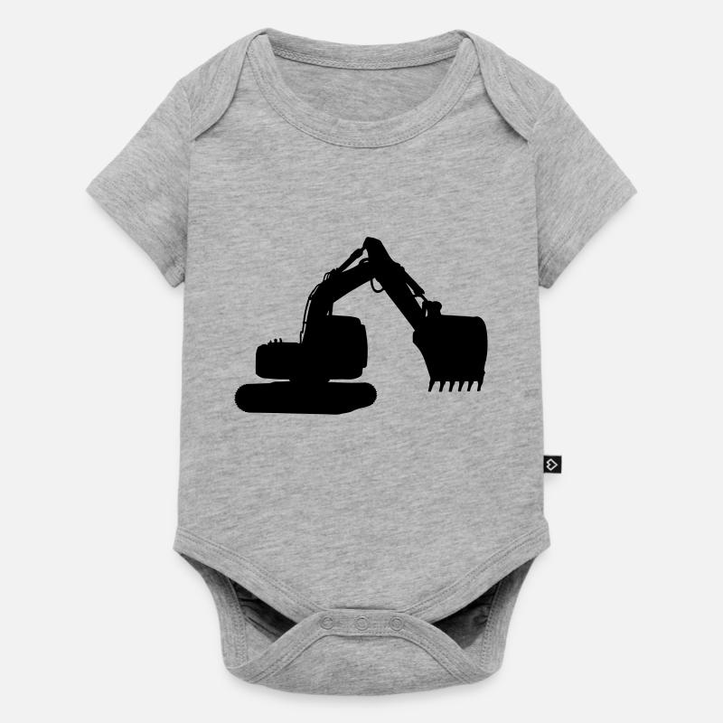 pelleteuse - Body à manches courtes Premium Bébé - gris chiné