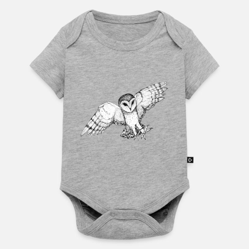 Effraie des clochers dans l'attaque - Body à manches courtes Premium Bébé - gris chiné