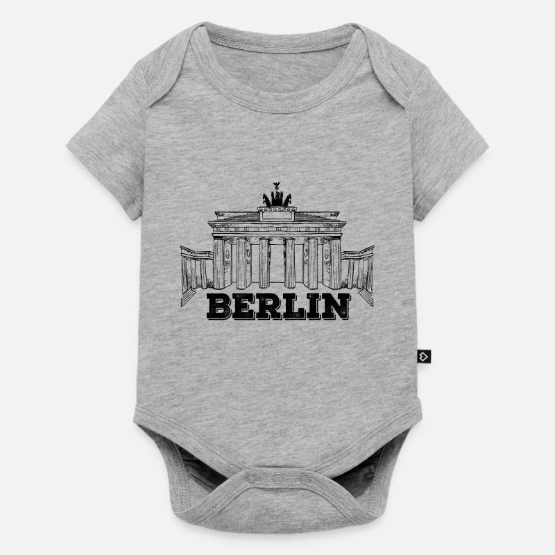 BERLIN! - Body à manches courtes Premium Bébé - gris chiné