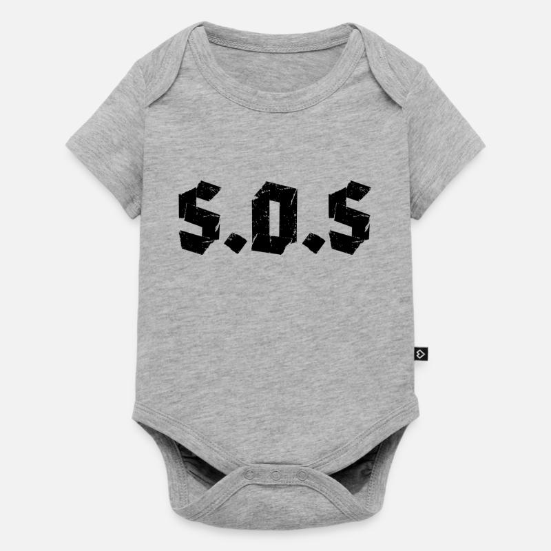 S.O.S. - Body à manches courtes Premium Bébé - gris chiné