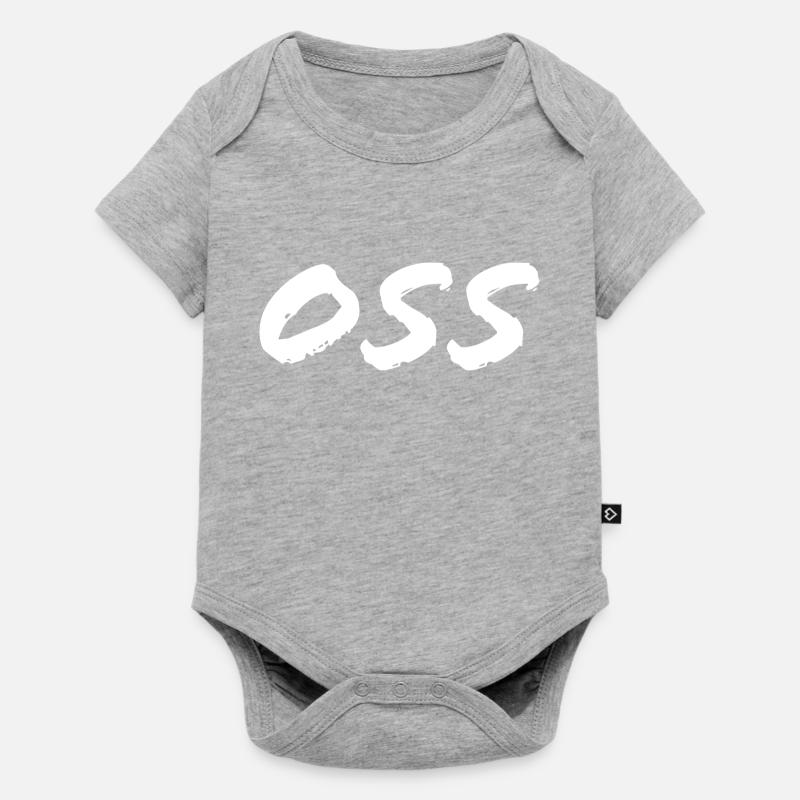 Oss - Baby Premium Kurzarmbody - Grau meliert