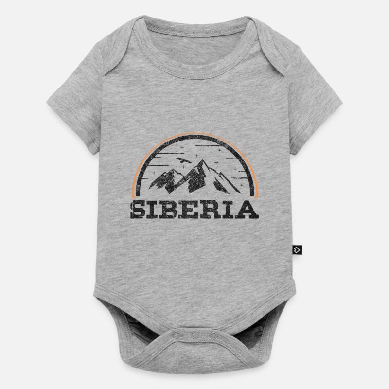 Russie Sibérie - Body à manches courtes Premium Bébé - gris chiné