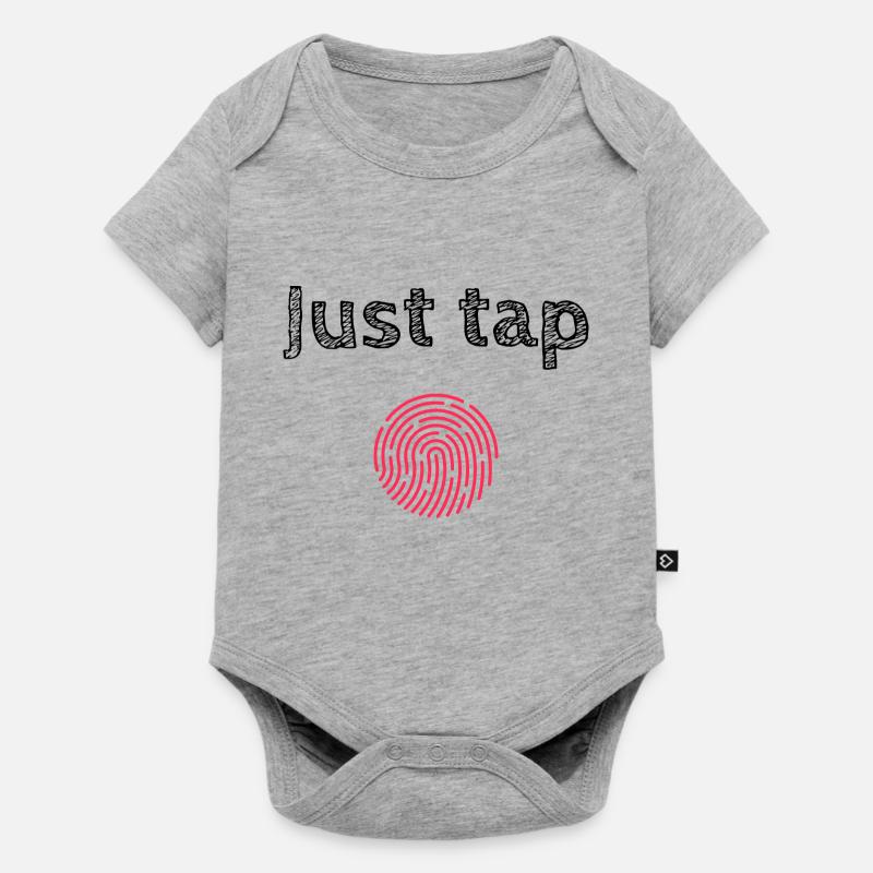 Appuyez simplement sur - Body à manches courtes Premium Bébé - gris chiné