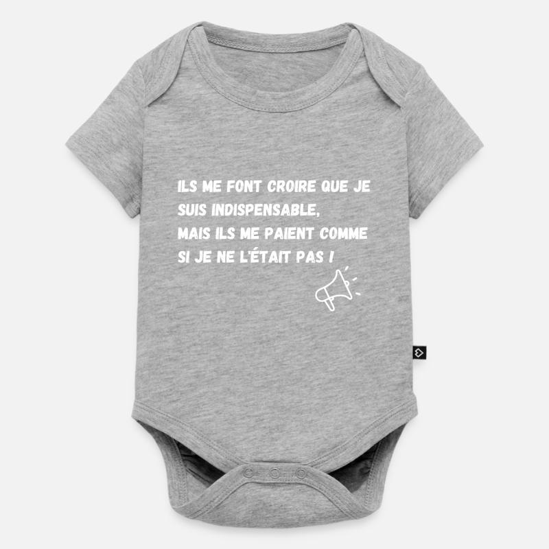 indispensable - Body à manches courtes Premium Bébé - gris chiné