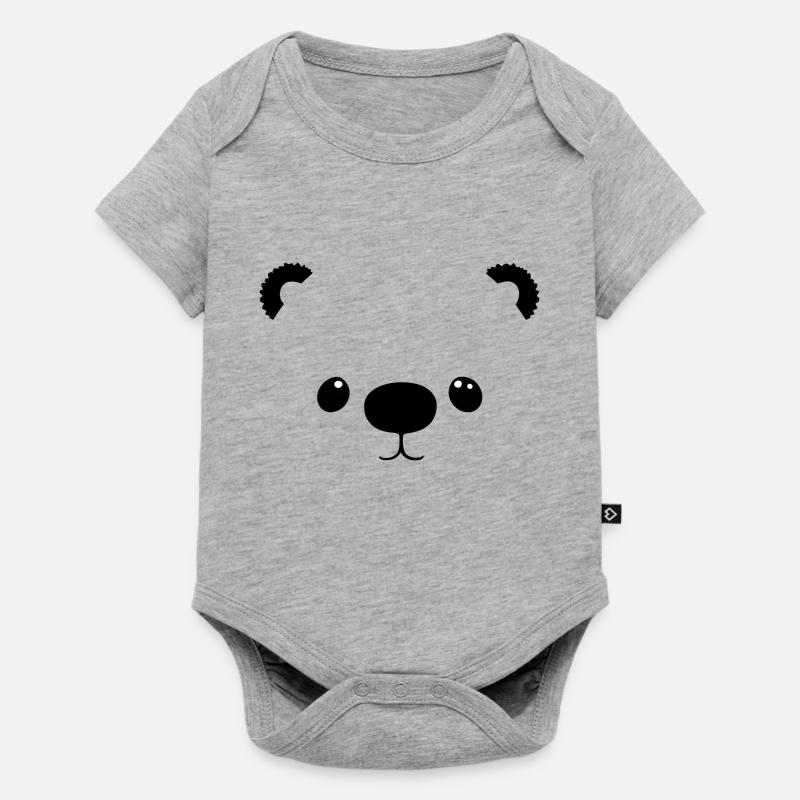 Ours mignon - Body à manches courtes Premium Bébé - gris chiné
