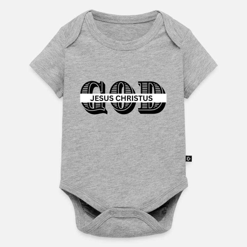 DIEU - Body à manches courtes Premium Bébé - gris chiné