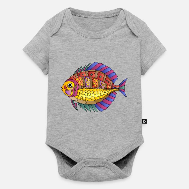 Poisson - Body à manches courtes Premium Bébé - gris chiné