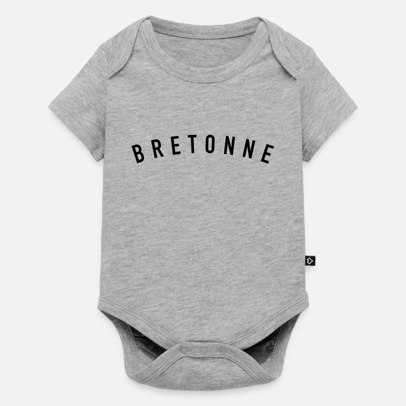 bretonne - Body à manches courtes Premium Bébé - gris chiné