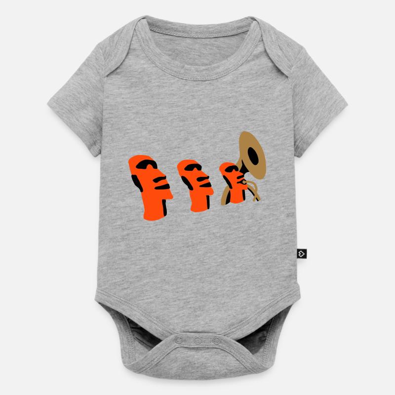 sousaphone rapa nui - Body à manches courtes Premium Bébé - gris chiné