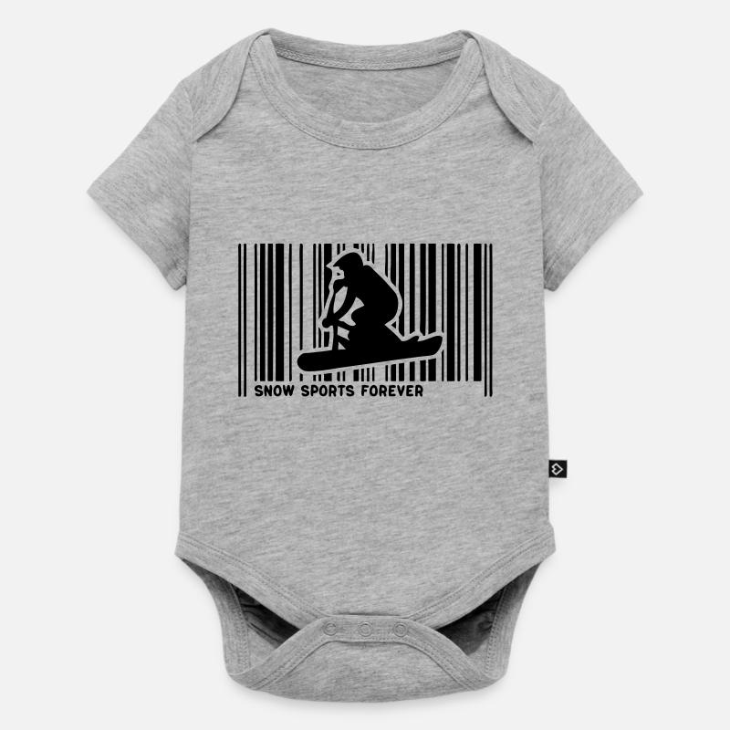 snowscoot code barre - Body à manches courtes Premium Bébé - gris chiné