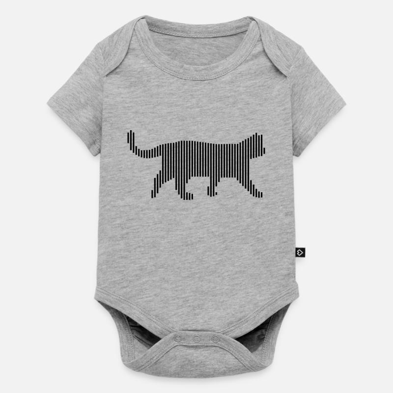 chat - Body à manches courtes Premium Bébé - gris chiné