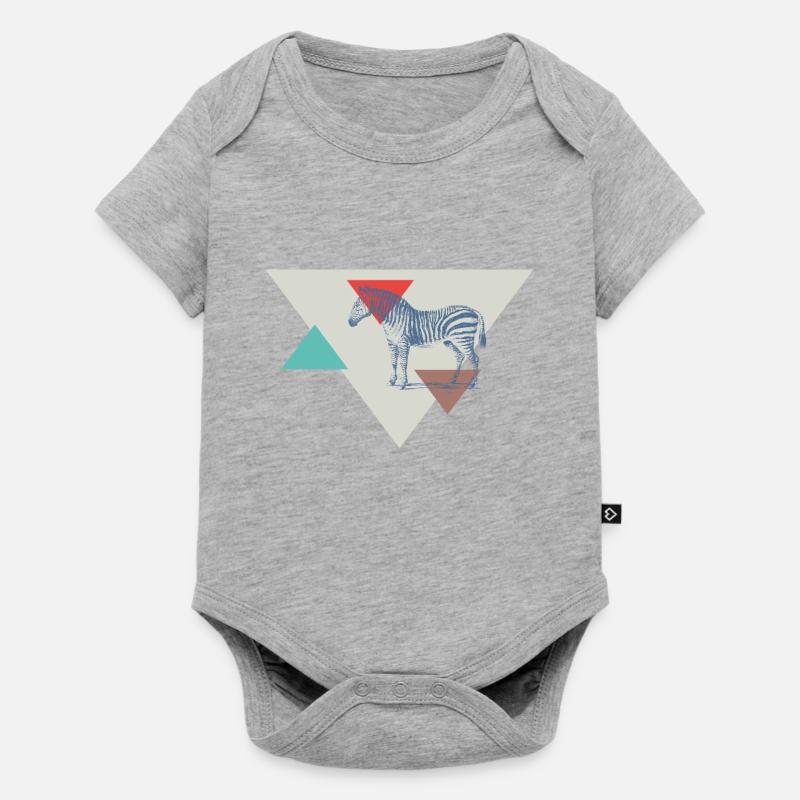 Conception de triangle de zèbre - Body à manches courtes Premium Bébé - gris chiné