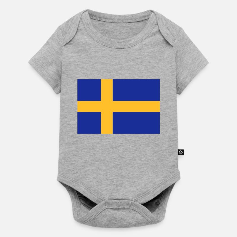 drapeau_suede - Baby Premium Kurzarmbody - Grau meliert