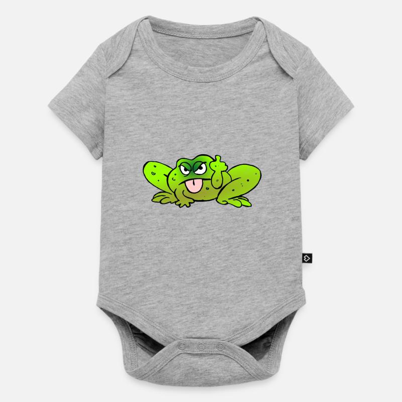 Toad pulls the tongue - Baby Premium short-sleeve bodysuit - heather grey