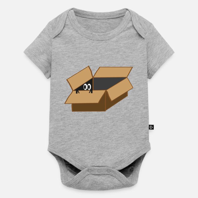 Agent Eye dans le carton - Body à manches courtes Premium Bébé - gris chiné
