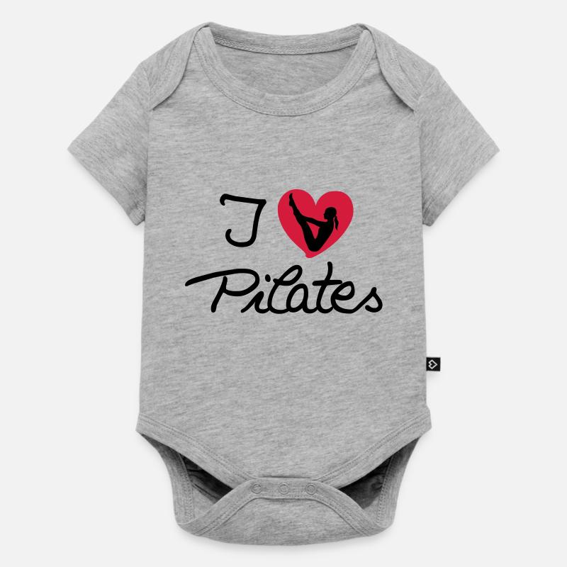 J'aime Pilates (3) - Body à manches courtes Premium Bébé - gris chiné