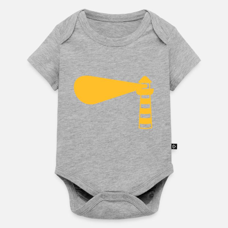 Light Tower Design - Body à manches courtes Premium Bébé - gris chiné