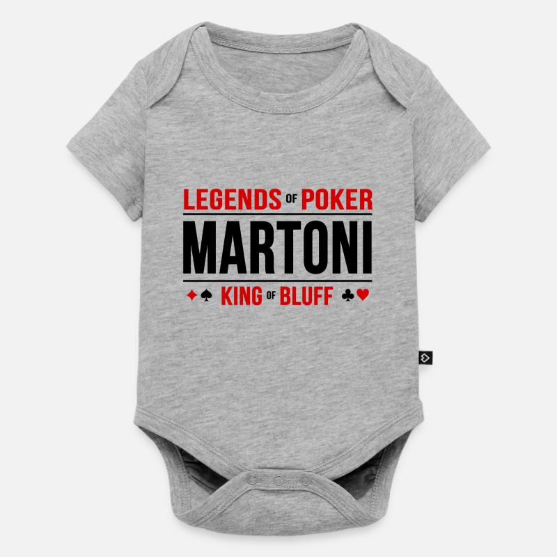 Poker, bluffer - Body à manches courtes Premium Bébé - gris chiné