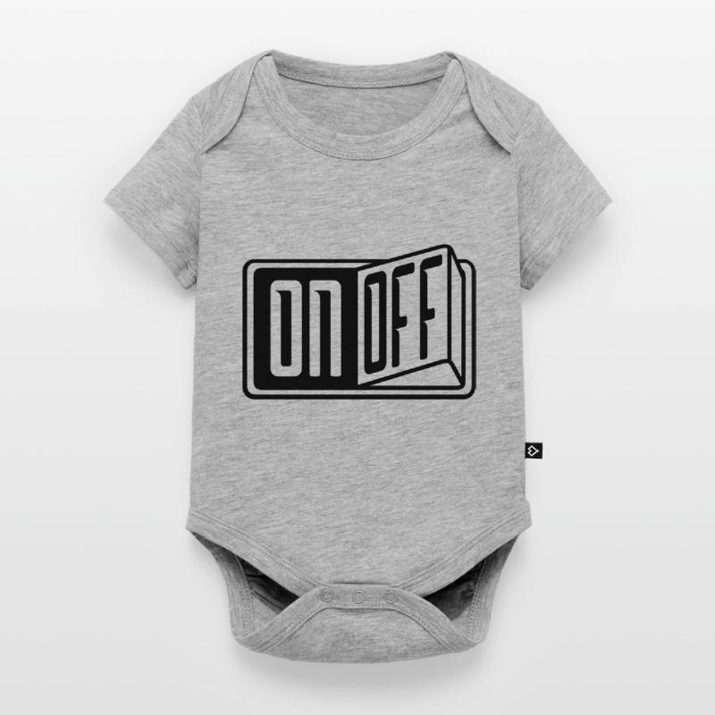 switch on off button turn on off Baby Premium short-sleeve bodysuit