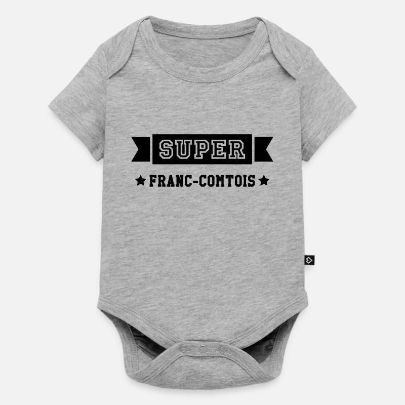 Franche-comté / Franc-Comtois / Franc-Comtoise - Body à manches courtes Premium Bébé - gris chiné