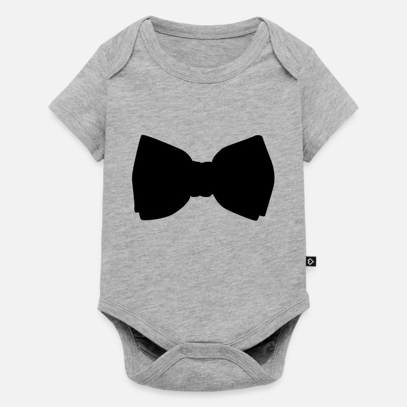 nœud papillon - Body à manches courtes Premium Bébé - gris chiné