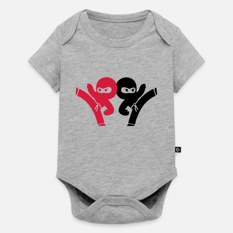 ninja_1 - Body à manches courtes Premium Bébé - gris chiné