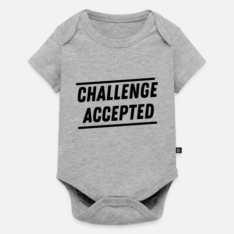 Défi accepté - Body à manches courtes Premium Bébé - gris chiné