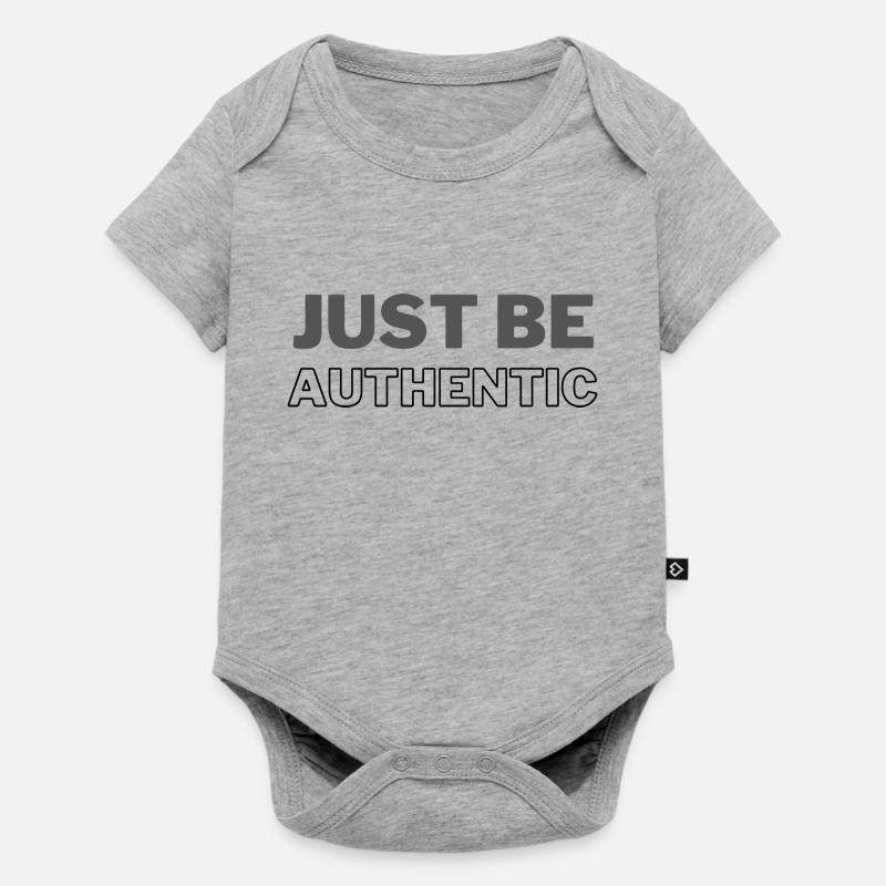 juste être authentique - Body à manches courtes Premium Bébé - gris chiné