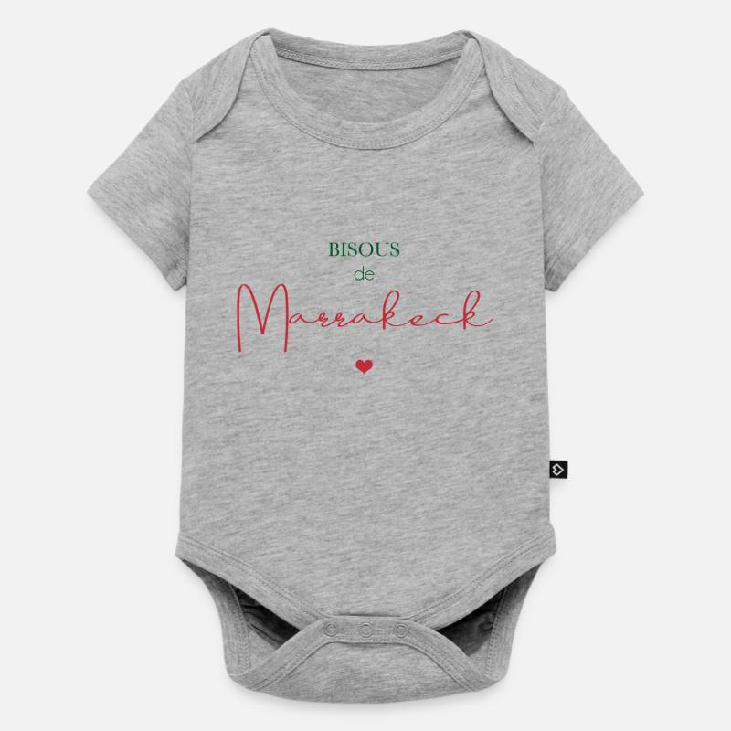 BISOUS DE MARRAKECH - Body à manches courtes Premium Bébé - gris chiné