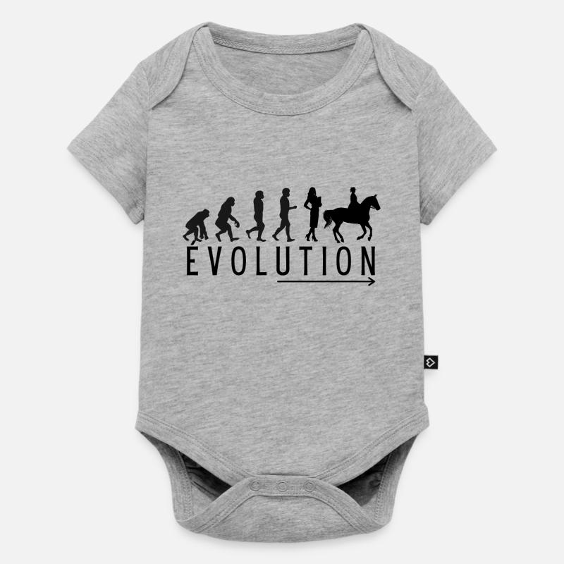 Evolution Equitation - Body à manches courtes Premium Bébé - gris chiné