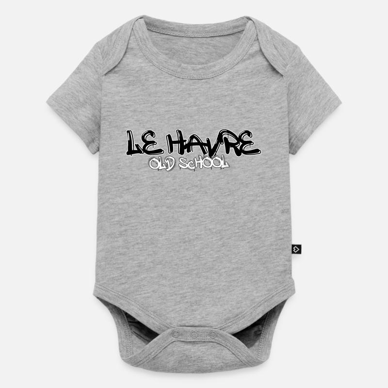 le havre - Body à manches courtes Premium Bébé - gris chiné